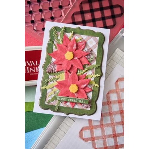 Sizzix Framelits Die w/Stamps by 49 and Market Poinsettia Trio (10+16pcs) (667015)