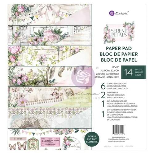 Prima Marketing Serene Petals 12x12 Inch Paper Pad (671198) - Postage as per Actual