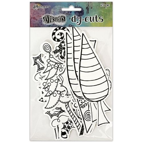 Dyan Reaveley's Dylusions Christmas Dy-Cuts 24/Pkg-Me Trees