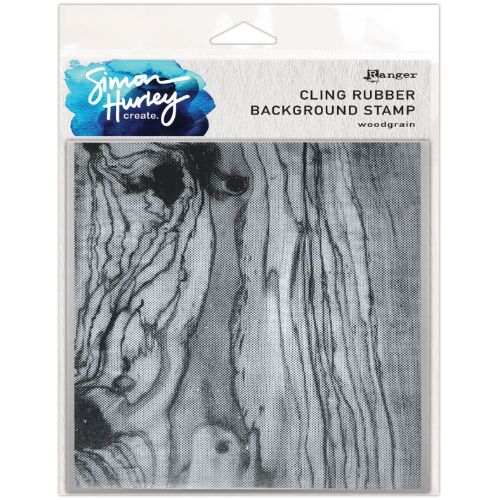 Simon Hurley create. Cling Stamps 6"X6"-Woodgrain
