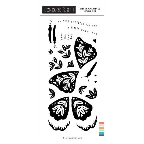 Concord & 9th Clear Stamps 4"X8"-Whimsical Wings
