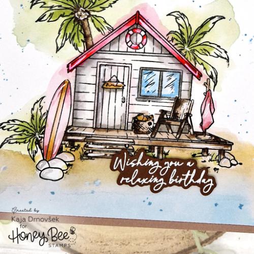 Honey Bee Stamps - Beach Please - 6x8 Stamp Set