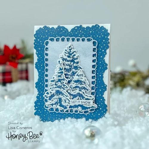 Honey Bee Stamps - Watercolor Pines 5x6 Stamp Set