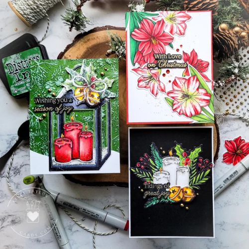 Honey Bee Stamps - Pine & Berry Centerpiece 6x8 Stamp Set