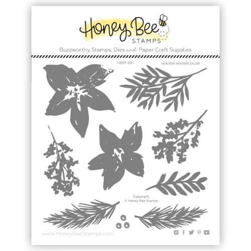 Honey Bee Stamps - Winter Watercolor 6x6 Stamp Set