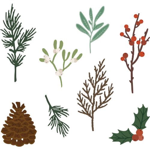 Honey Bee Stamps - Lovely Layers: Winter Greenery - Honey Cuts - Postage as per Actual