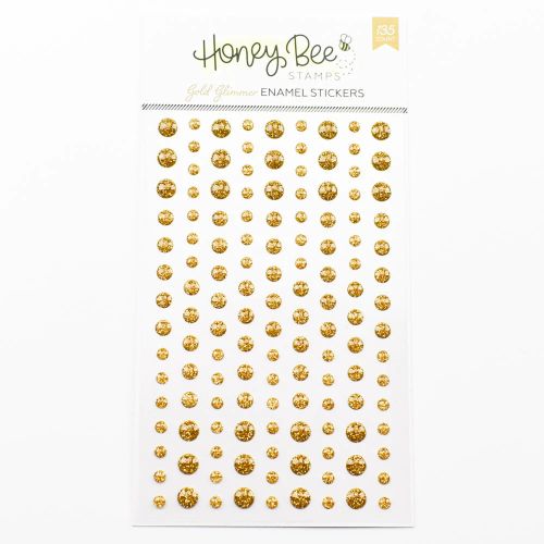 Honey Bee Stamps - Gold Glimmer Enamel Stickers - 135 Count