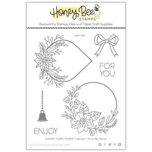 Honey Bee Stamps - Elegant Floral Frames - 5x6 Stamp Set