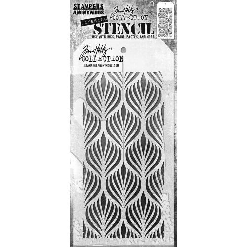 Stampers Anonymous - Deco Feather Tim Holtz Layering Stencil (THS183)