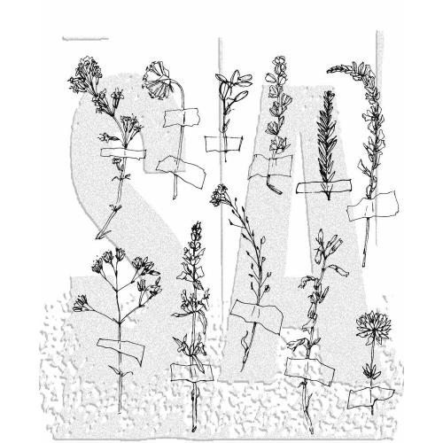Stampers Anonymous -  Forgotten Garden Tim Holtz Cling Stamps (CMS481)