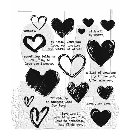 Stampers Anonymous Love Notes Tim Holtz Cling Stamps