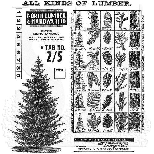 Tim Holtz Cling Mount Stamps: Winter Woodlands CMS476