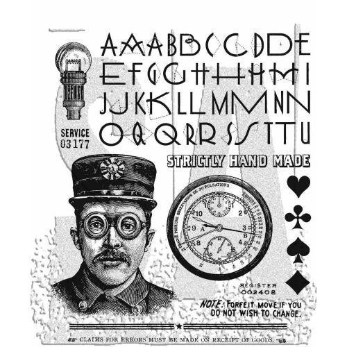 Tim Holtz Cling Mount Stamps: The Inspector