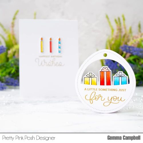 Pretty Pink Posh - Birthday Sentiments Coordinating Die Set