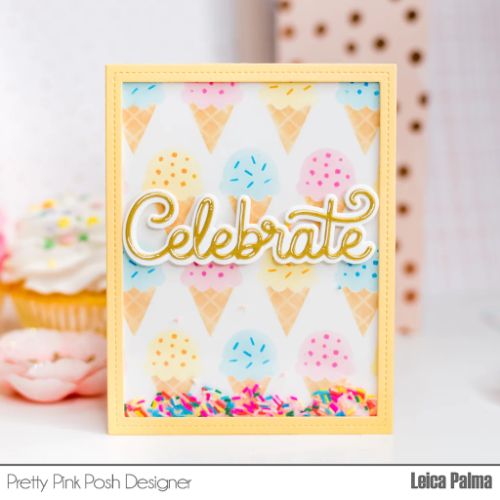 Pretty Pink Posh - Layered Ice Cream Cones Stencil (4Lyr)