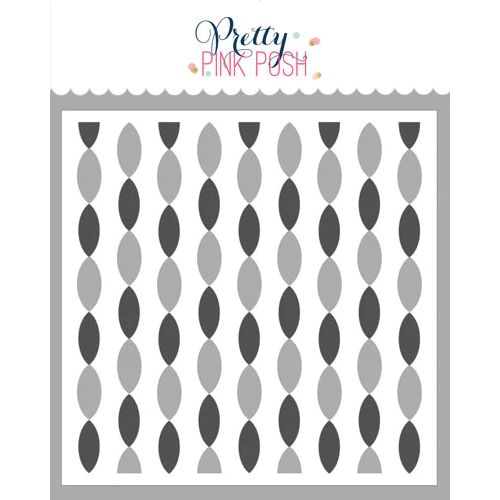 Pretty Pink Posh - Streamers Stencil (2Lyr)