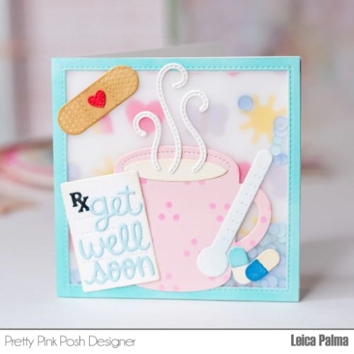 Pretty Pink Posh - Get Well Mug Additions Dies (use w/Winter Mug)