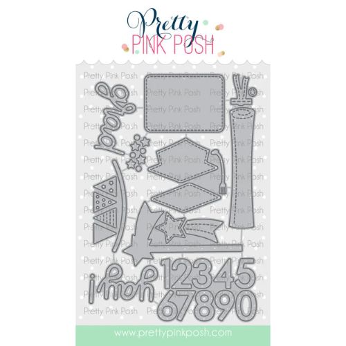 Pretty Pink Posh - Graduation Mug Additions Dies (use w/Winter Mug Additions)