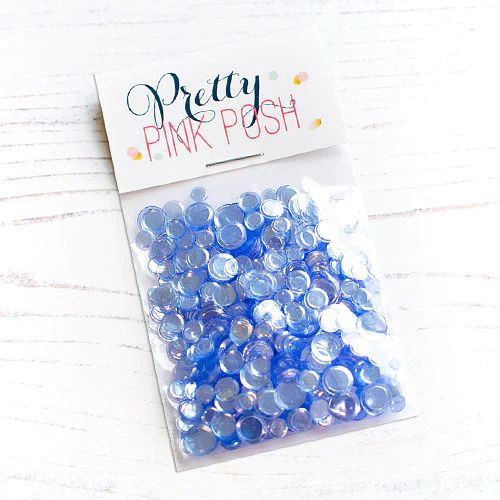 Pretty Pink Posh - Blue Shimmer Confetti
