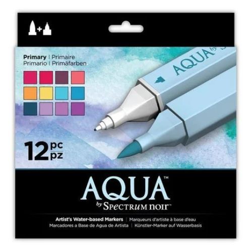 Spectrum Noir Spectrum Aqua Markers Primary (12pk) - Postage as per Actual