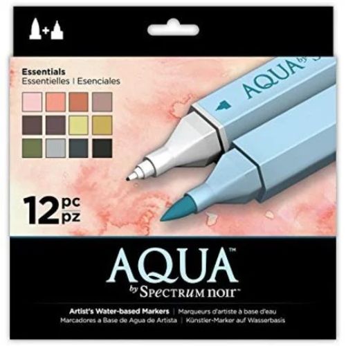 Spectrum Noir Spectrum Aqua Markers Essentials (12pk) - Postage as per Actual