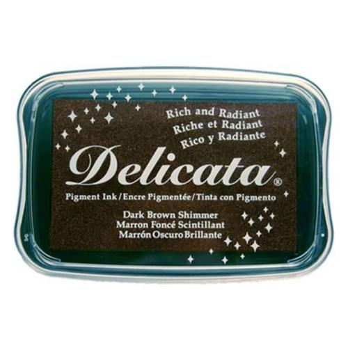 Tsukineko Delicata Large Inkpads Dark Brown Shimmer