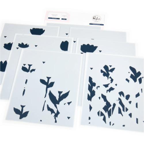 Pinkfresh Studio - Floral Field stencil