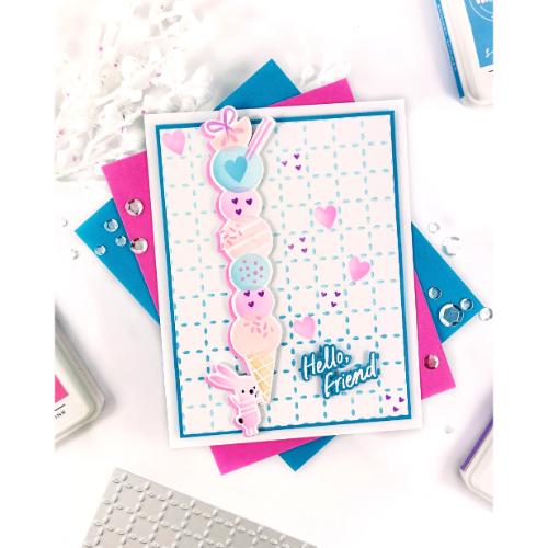 Pinkfresh Studio - Petal Grid press plate