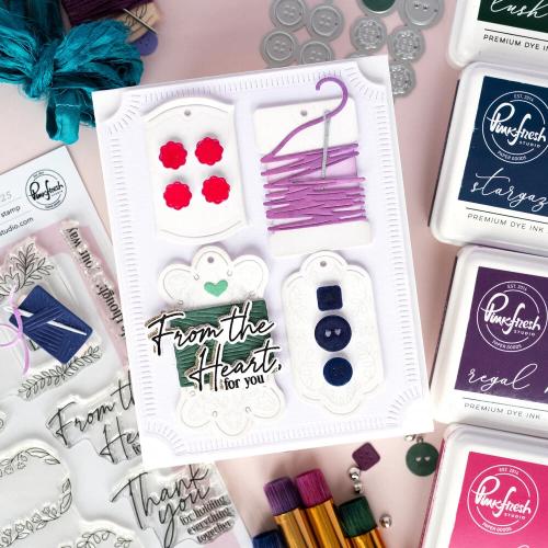 Pinkfresh Studio - The Stitch Edit: Thread Spool Florals stamp