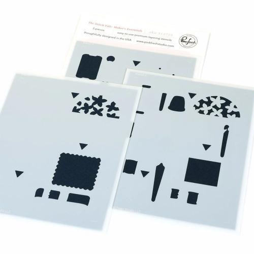 Pinkfresh Studio - The Stitch Edit: Maker's Essentials stencil