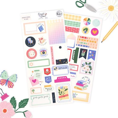 Pinkfresh Studio Fresh Start Cardstock Stickers by Kaitlin Sheaffer (320126) - Postage as per Actual