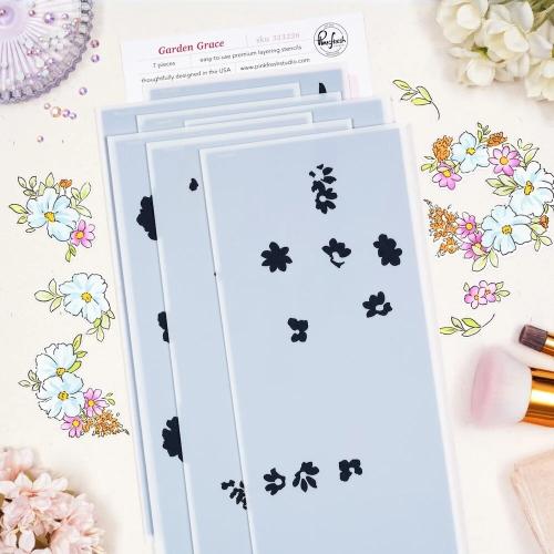 Pinkfresh Studio - Garden Grace Stencil