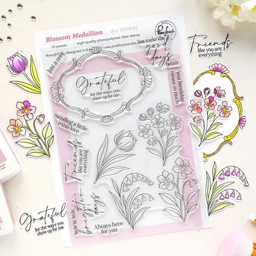 Pinkfresh Studio - Stamp - Blossom Medallion by Inna Moreva (323826)