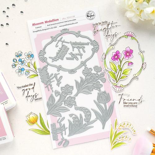 Pinkfresh Studio - Press Plate - Blossom Medallion by Inna Moreva (324126)