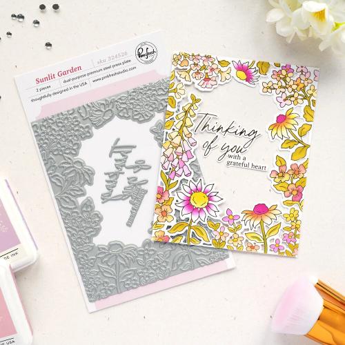 Pinkfresh Studio - Press Plate - Sunlit Garden by Inna Moreva (324526)