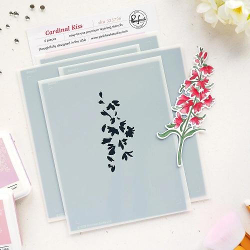 Pinkfresh Studio - Stencil - Cardinal Kiss by Manushree Mishra (325726)