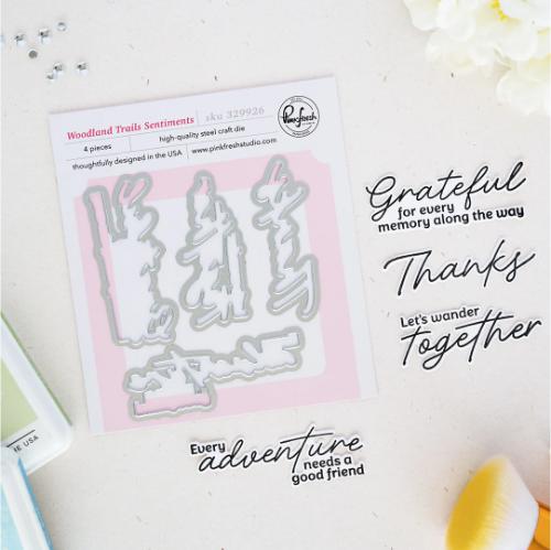 Pinkfresh Studio - Woodland Trails Sentiments die