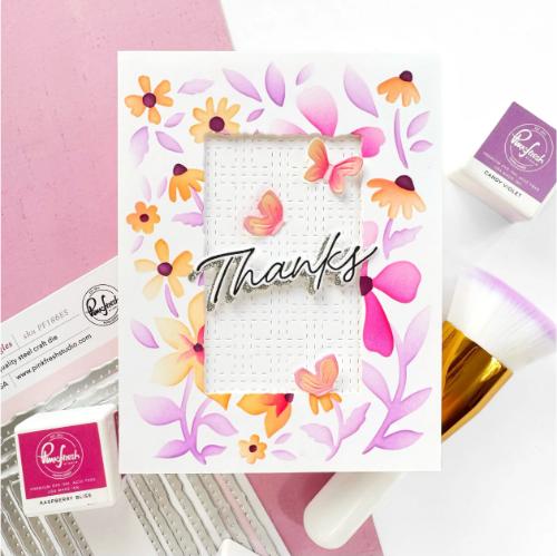 Pinkfresh Studio - Wildflower Notes stencil