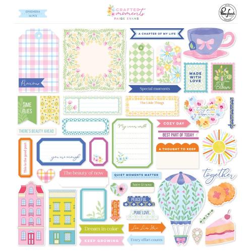 Pinkfresh Studio Crafted Moments Ephemera (46pcs) by Paige Evans (317726)