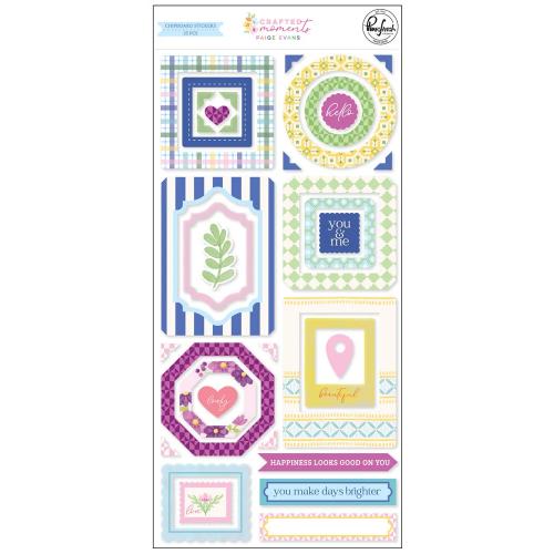 Pinkfresh Studio Crafted Moments Chipboard Stickers by Paige Evans (317926) - Postage as per Actual
