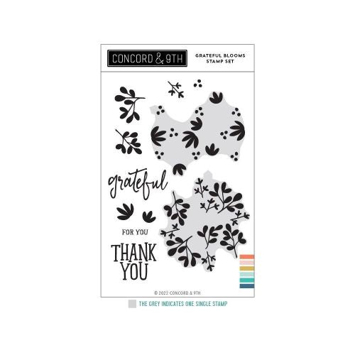 Concord & 9th Clear Stamps 4"X6" Grateful Blooms