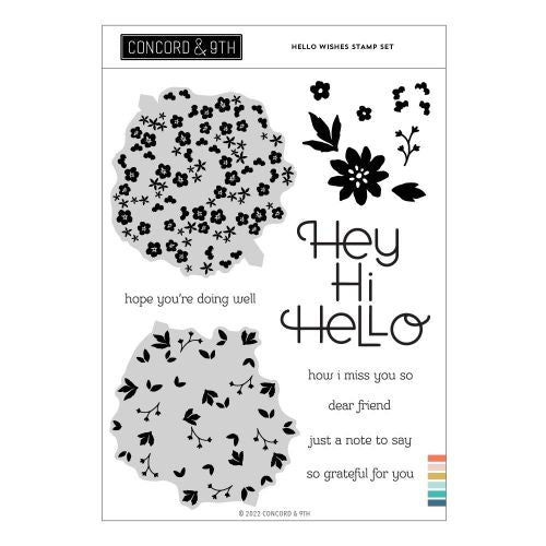 Concord & 9th Clear Stamps 6"X8" Hello Wishes