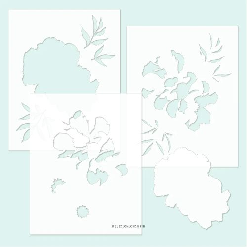 Concord & 9th - Blended Petals Stencil Pack