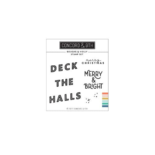 Concord & 9th - Boughs & Holly Stamp 3x3