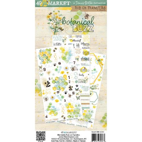 49 And Market Rub-On Transfer Set 6"X12"-Botanical Buzz - Postage as per Actual