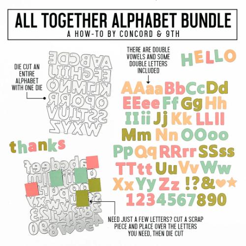Concord & 9th - All Together Alphabet Uppercase and Lowercase Die Bundle - Postage as per actual