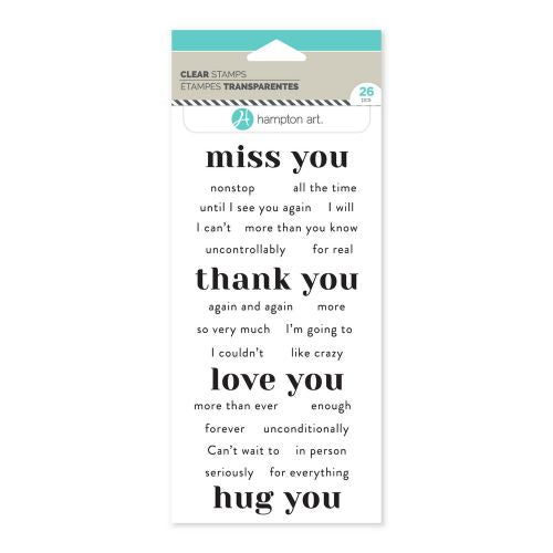 American Crafts Hampton Art Clear Stamps You (26pcs)