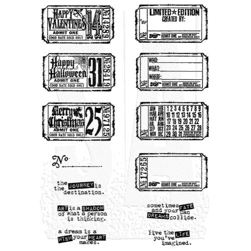 Tim Holtz Cling Mount Stamps: Odds and Ends CMS100