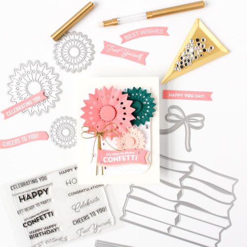 Pinkfresh Studio - Basic Banners: Celebrate die