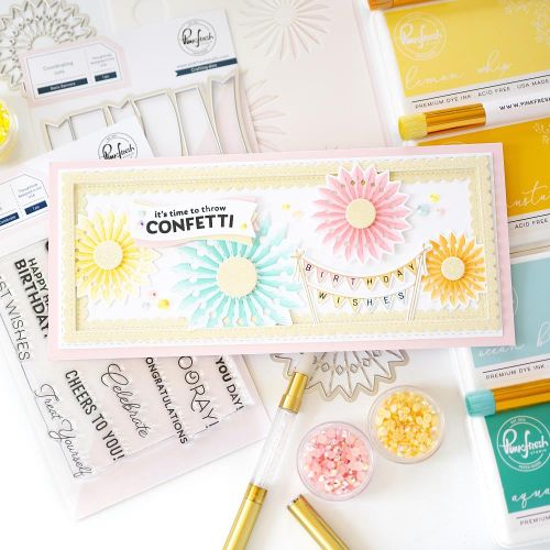 Pinkfresh Studio - Basic Banners: Celebrate die